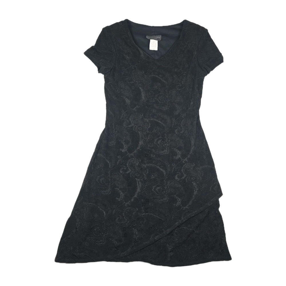 Connected Apparel Y2K Women's Size 10 Black Sheath Dress USA‎ Made